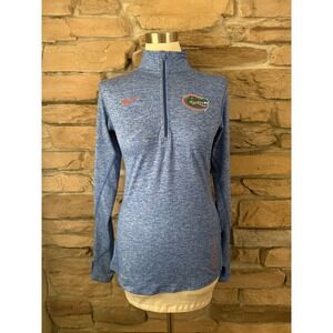 Nike Florida Gators Womens Small Blue Dri-FIT Quarter Zip Pullover Space Dye